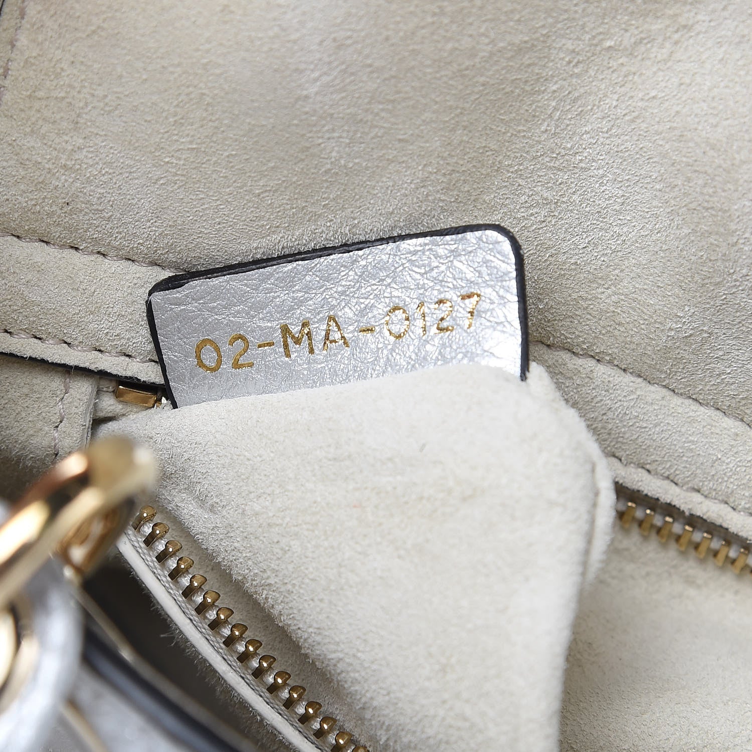 Christian Dior Metallic Grained Calfskin Cannage Mini Lady Dior Silver 7 of 10