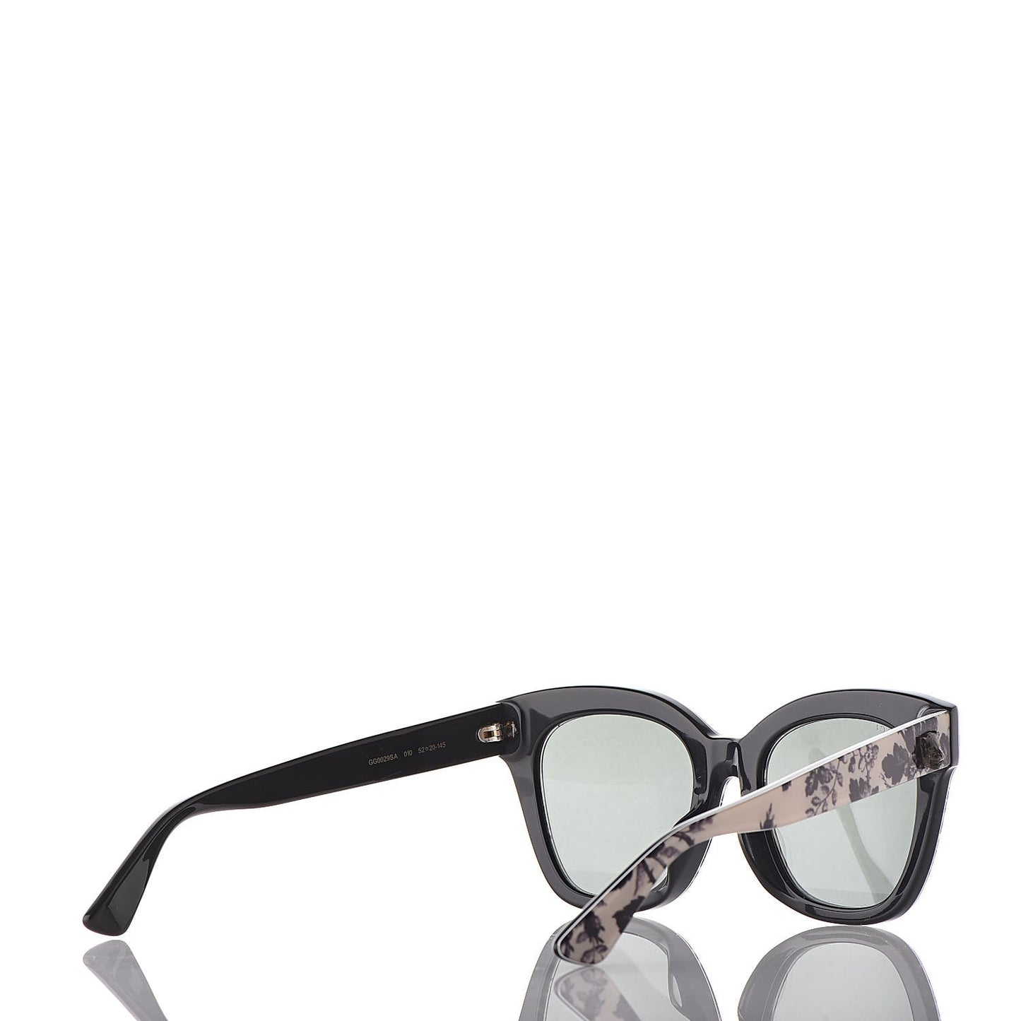 Acetate Herbarium Print Square Frame Sunglasses GG0029SA White