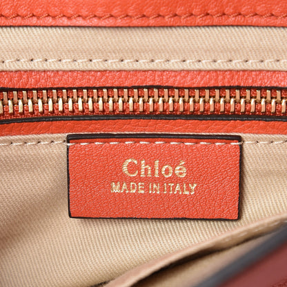 Chloe Suede Calfskin Small Faye Backpack Sepia Red 8 of 9