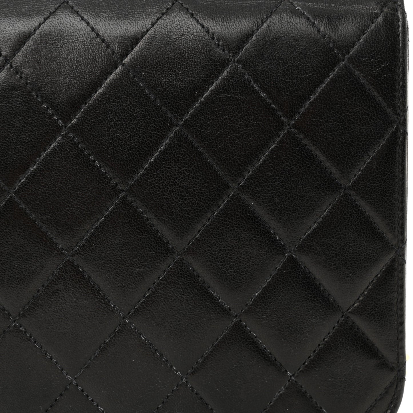 Lambskin Quilted Small Single Flap Black