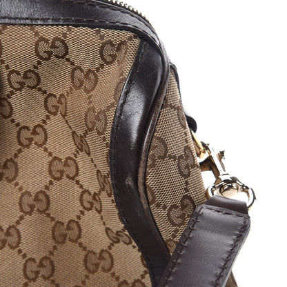 Gucci Monogram Vintage Web Medium Boston Dark Brown 20 of 28