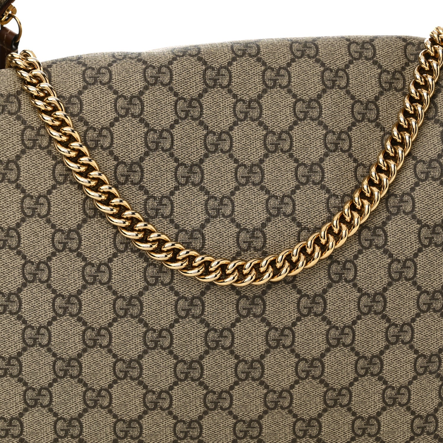 Gucci GG Supreme Monogram Large Linea A Hobo Light Brown 8 of 10