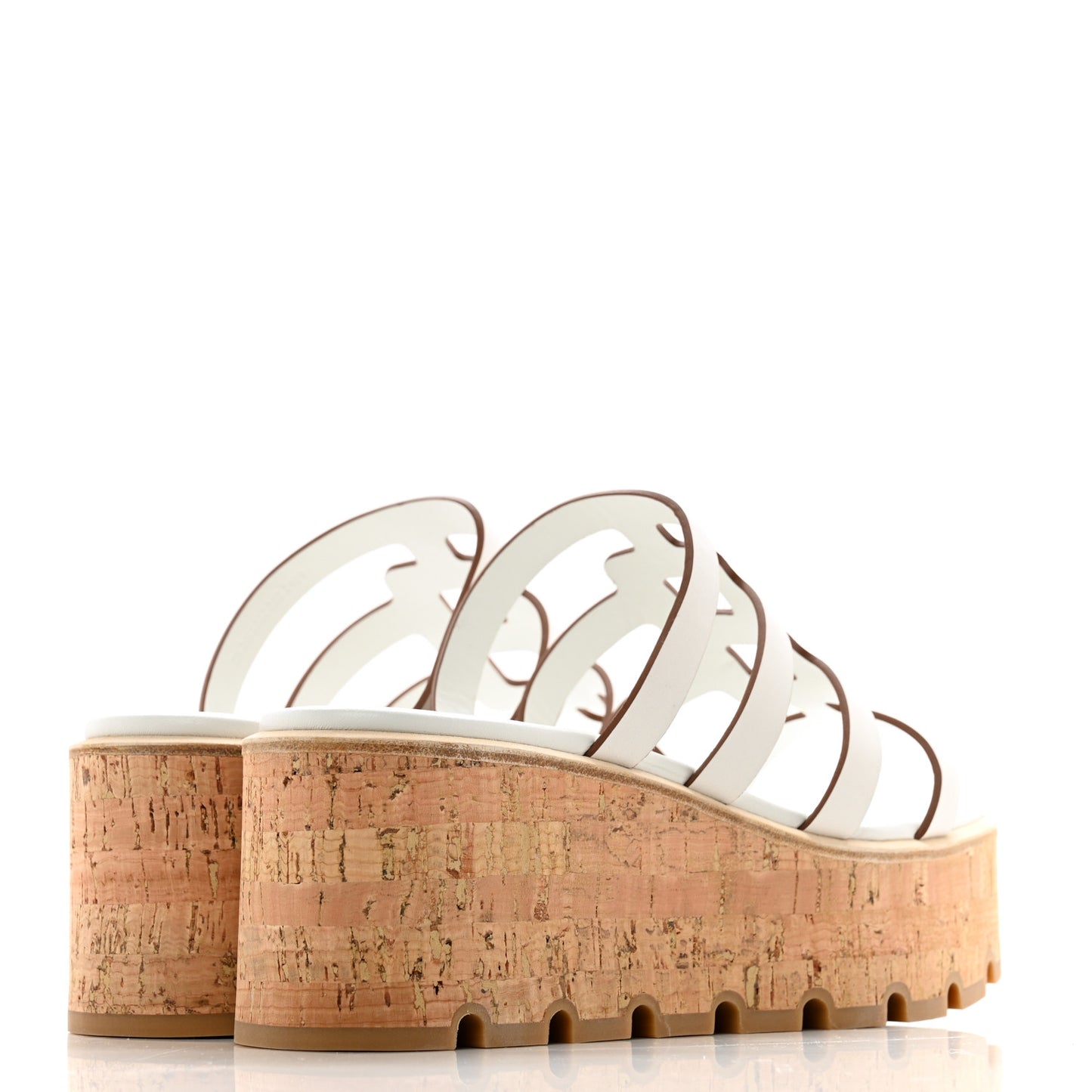 Calfskin Cork Isabella 30 Sandals 38 White