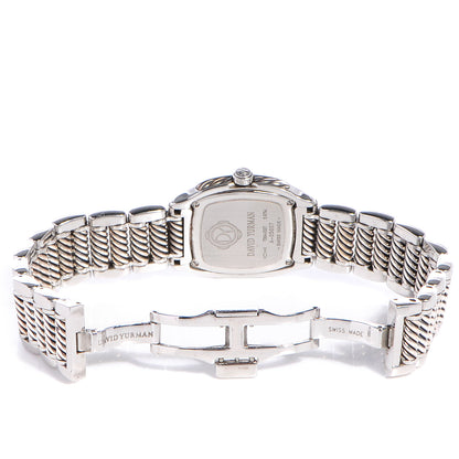 David Yurman Stainless Steel Sterling Silver Diamond Mother of Pearl 25mm Thoroughbred Quartz Watch 5 of 8