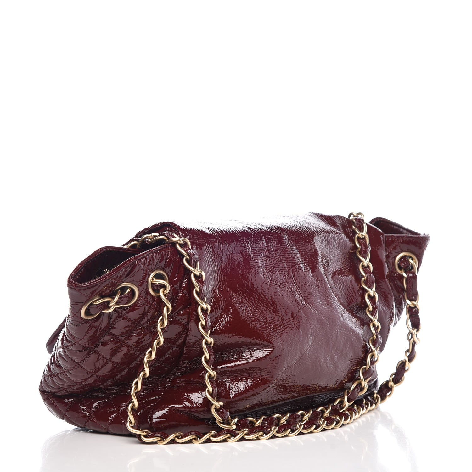 Chanel Vinyl Medium Rock and Chain Flap Bordeaux 3 of 9