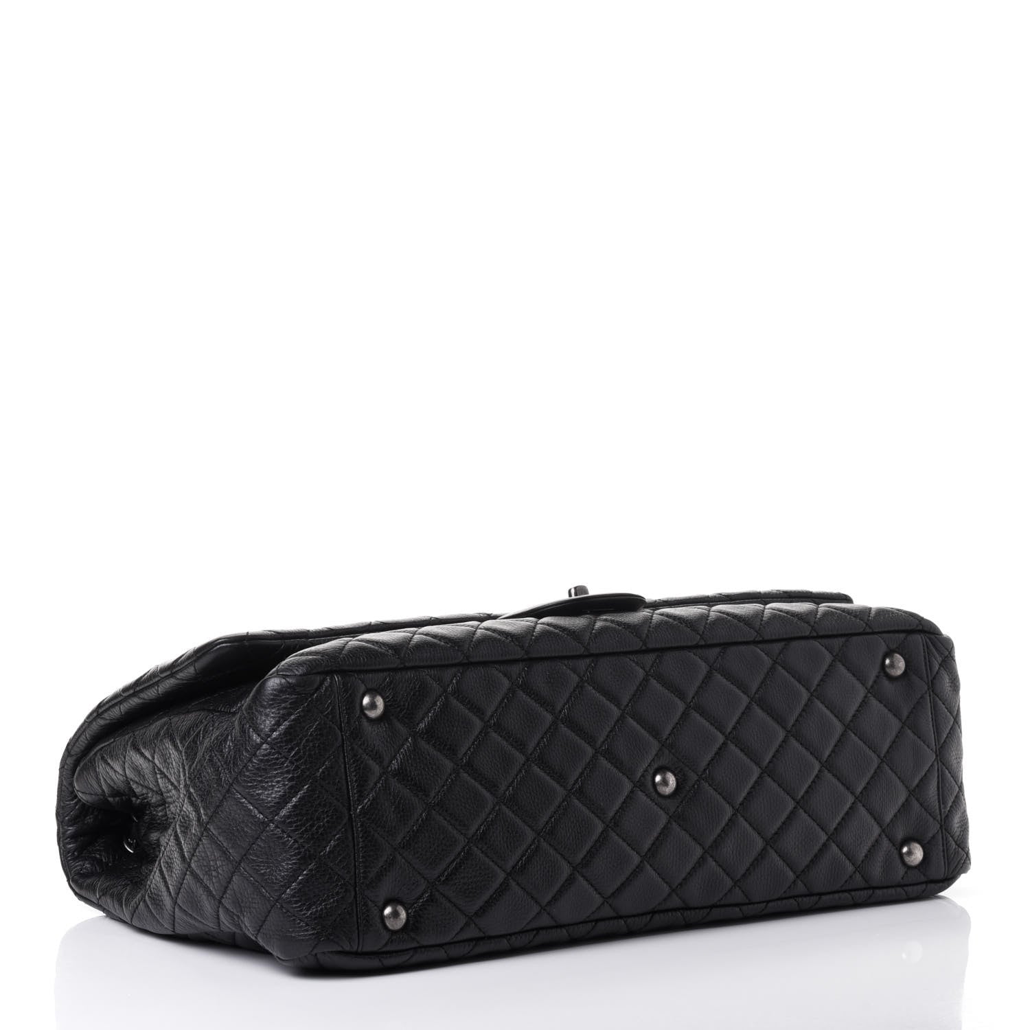 Chanel Calfskin Quilted XXL Travel Flap Bag Black 3 of 4