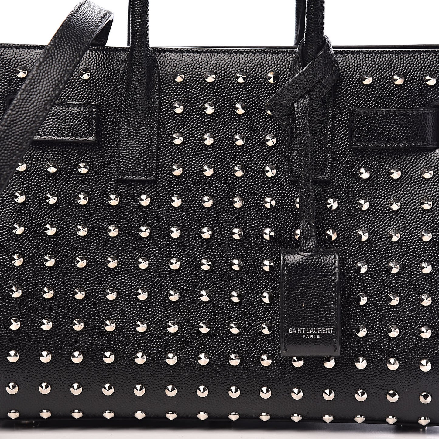 Calfskin Studded Nano Sac De Jour Black