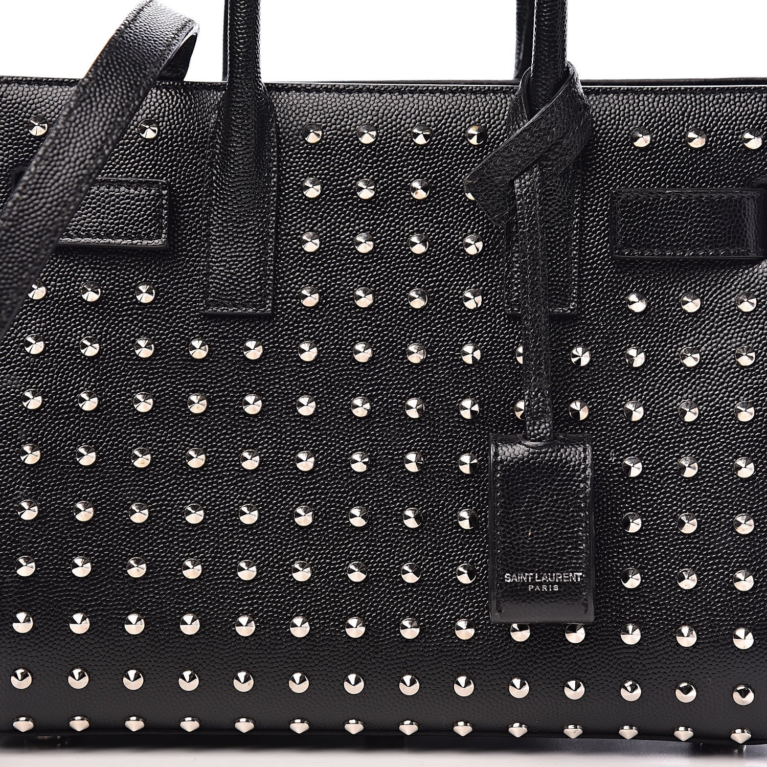 Saint Laurent Calfskin Studded Nano Sac De Jour Black 12 of 15