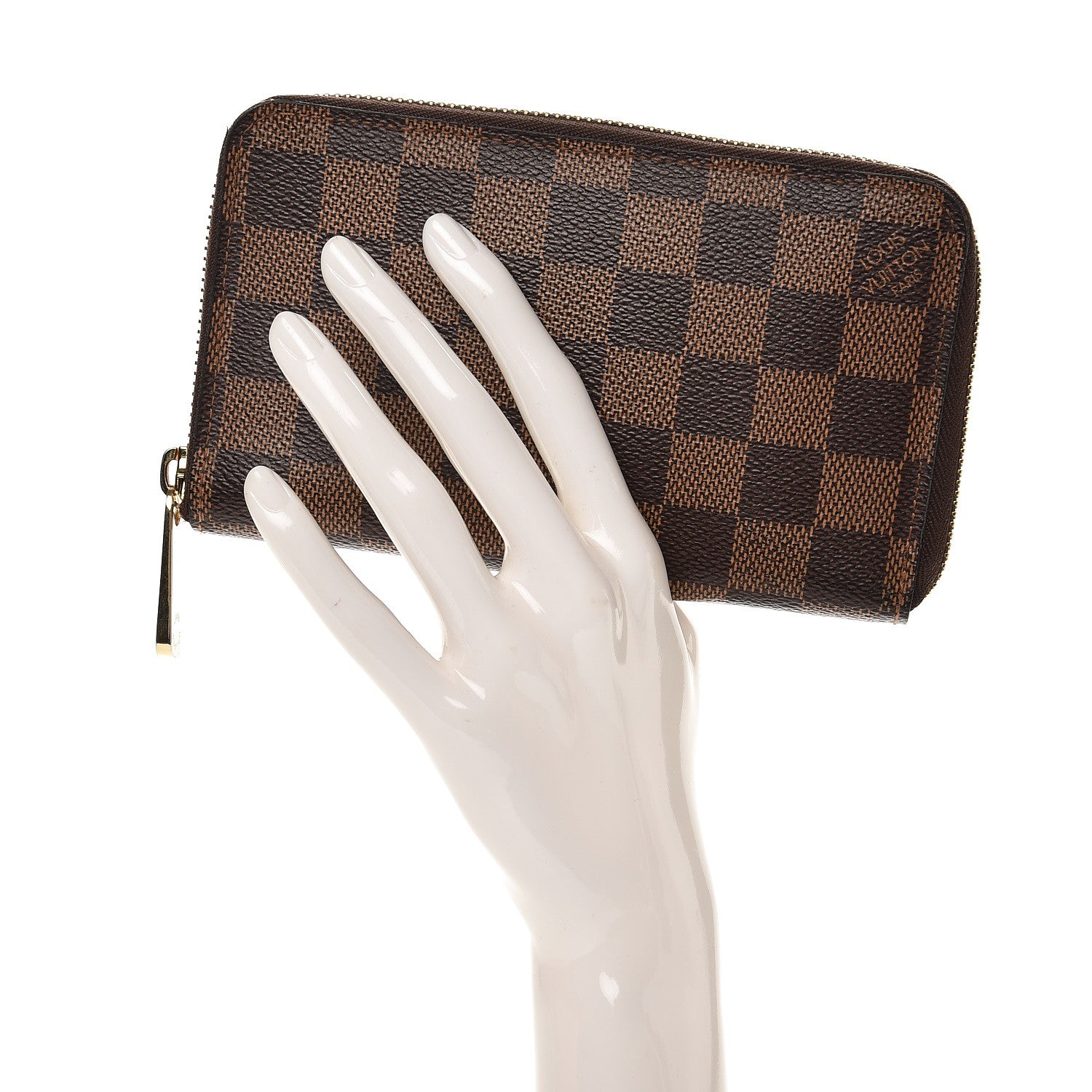 Louis Vuitton Damier Ebene Zippy Compact Wallet 2 of 9