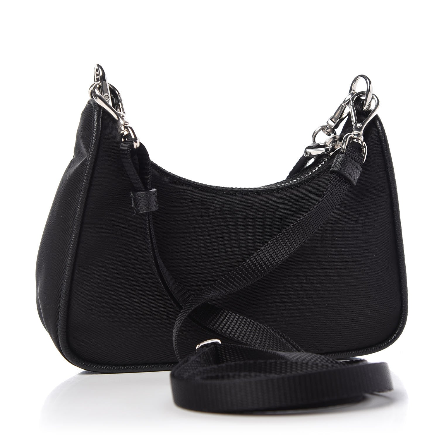 Prada Tessuto Nylon Mini Re-Edition 2000 Shoulder Bag Black 3 of 10