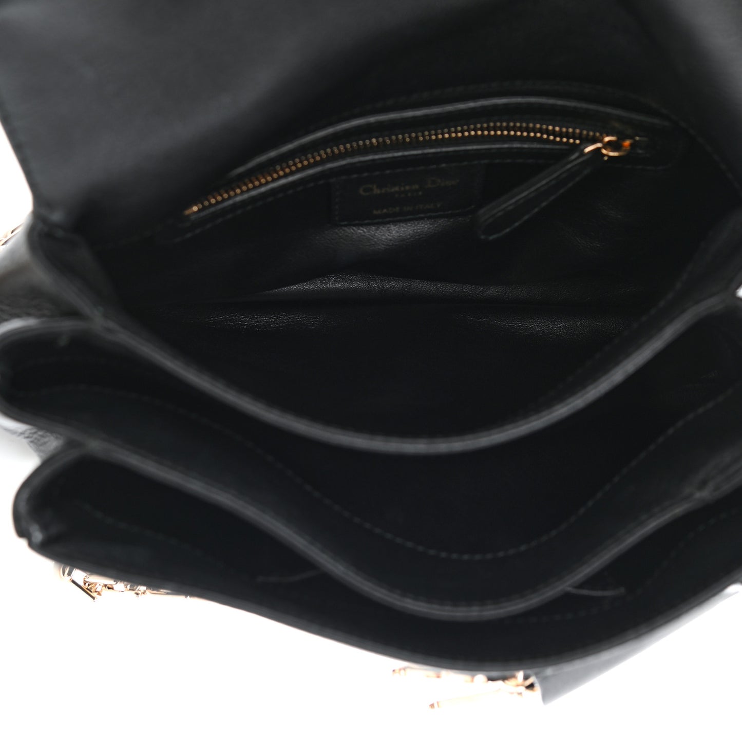 Calfskin Small Diorling Black