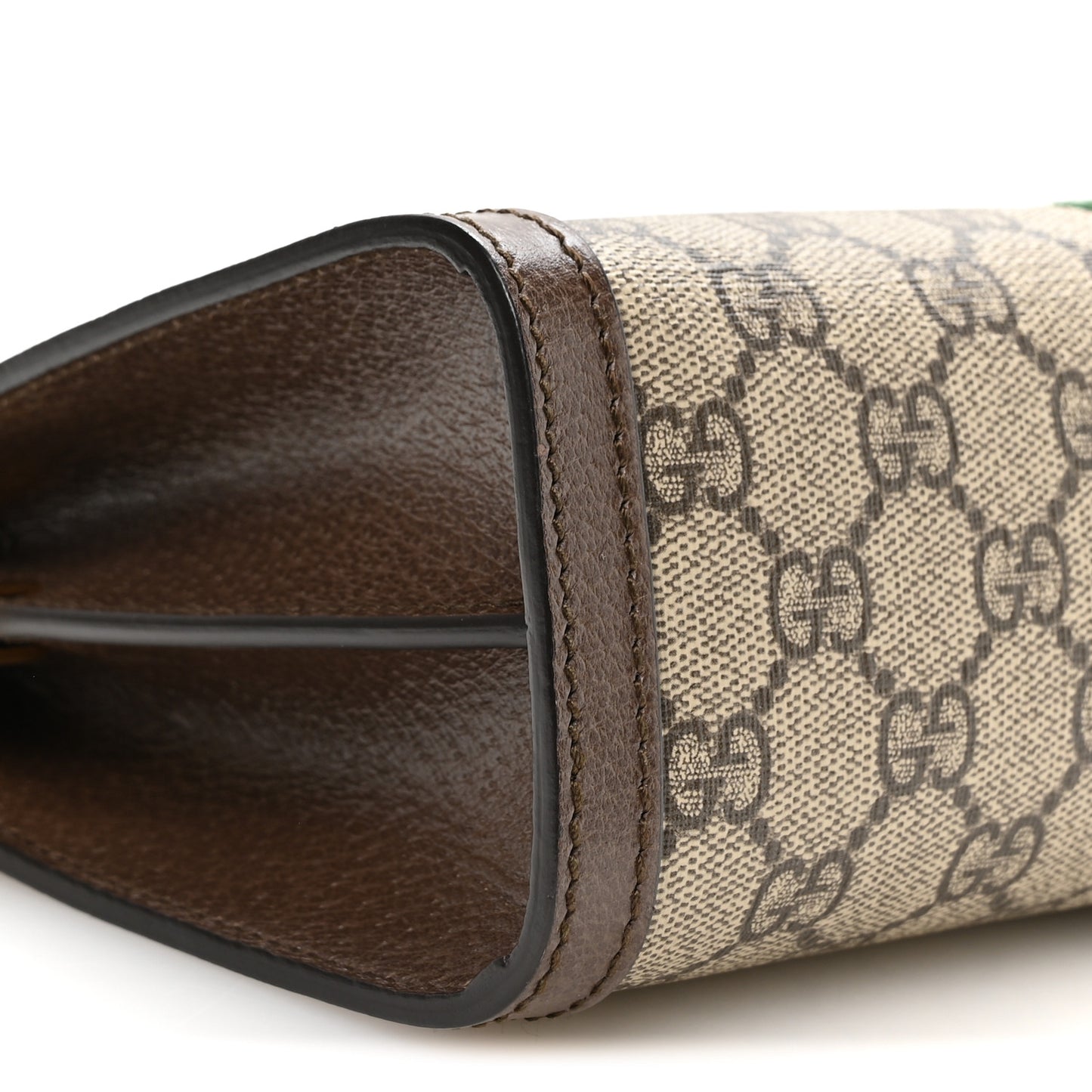 GG Supreme Monogram Web Small Ophidia Chain Shoulder Bag Brown