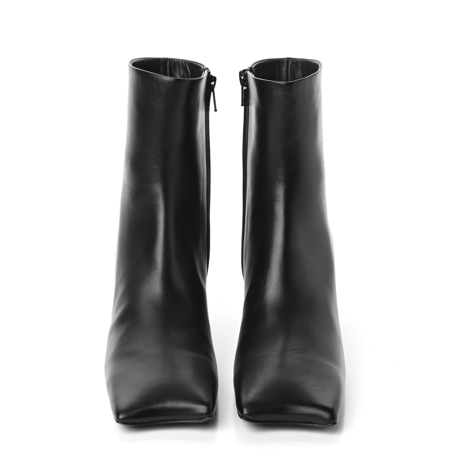Balenciaga Smooth Calfskin Moon Square Toe 60mm Ankle Booties 38 Black 2 of 9