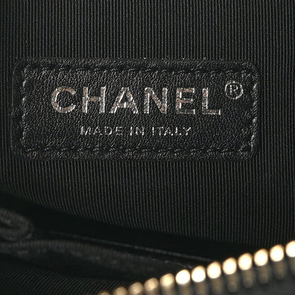 Chanel Metallic Crumpled Goatskin Quilted Small Gabrielle Hobo Black Rose Gold 6 of 11