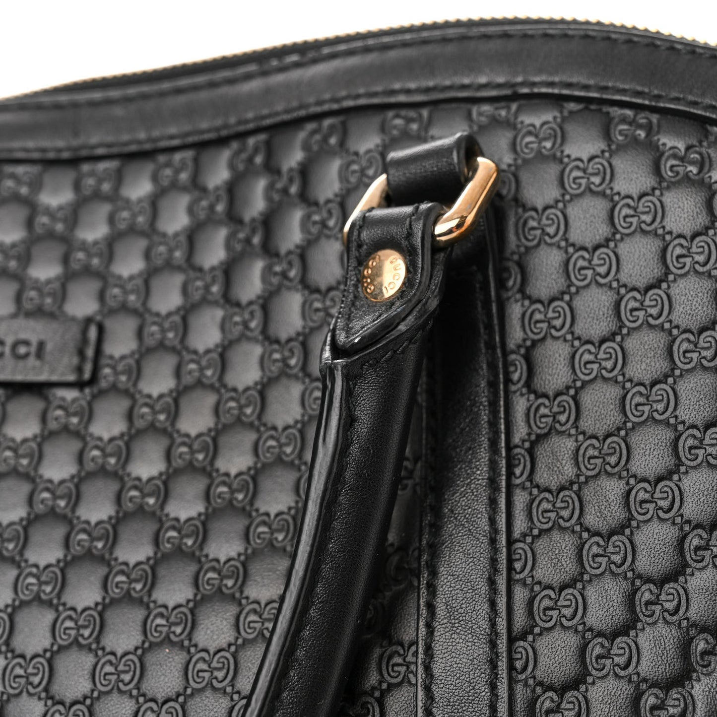 Soft Microguccissima Dome Satchel Black