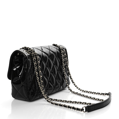 Chanel Patent Calfskin Quilted Mini Rectangular Flap Black 3 of 9