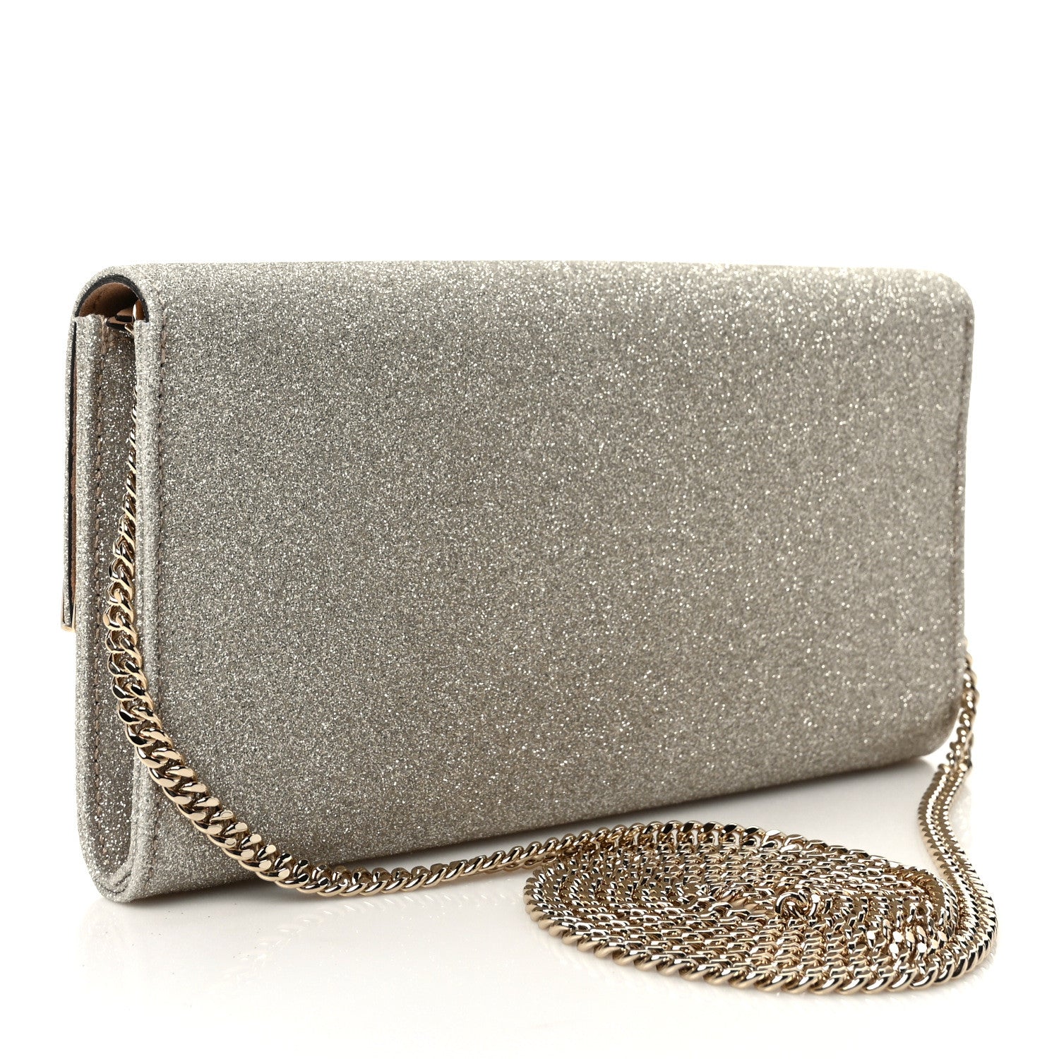 Jimmy Choo Glitter Emmie Clutch Silver 3 of 7