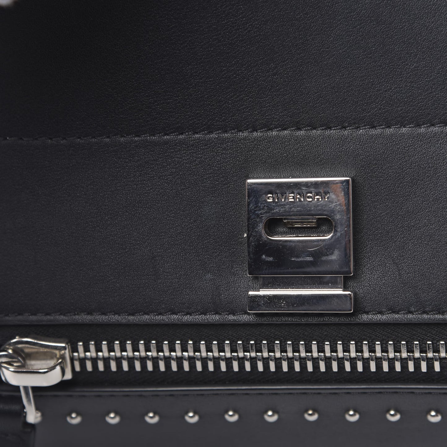 Calfskin Studded Mini Pandora Box Crossbody Bag Black
