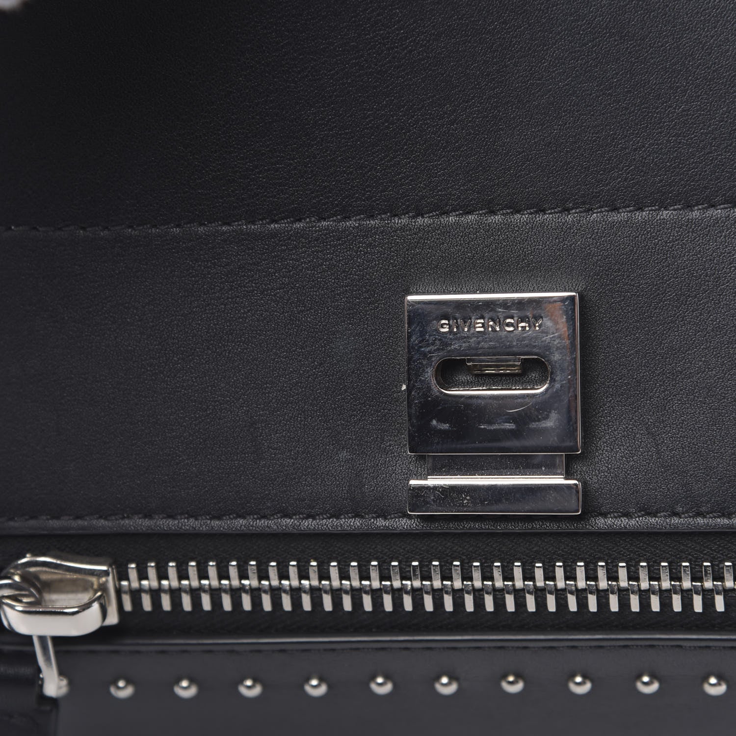 Givenchy Calfskin Studded Mini Pandora Box Crossbody Bag Black 11 of 12