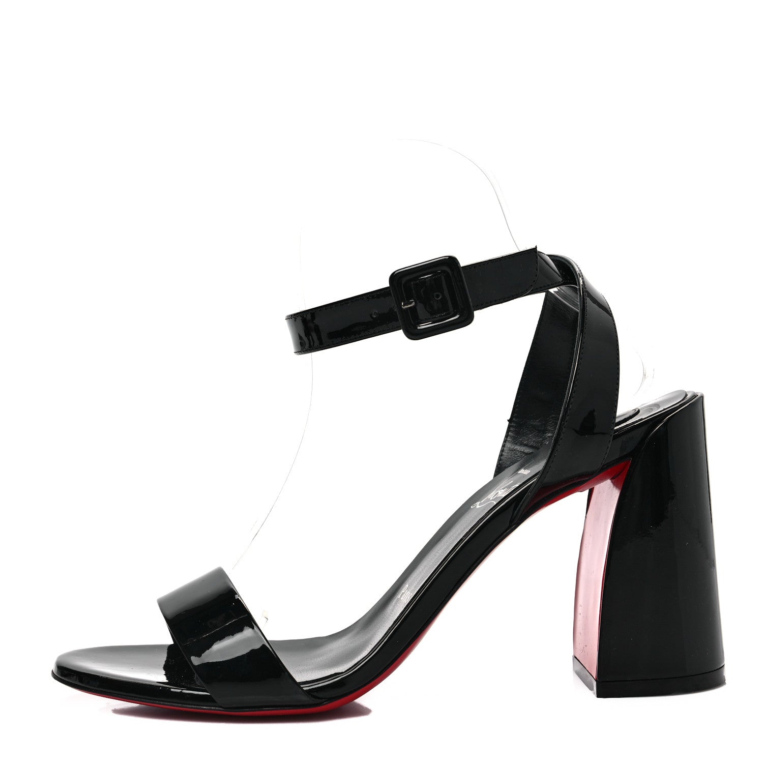 Christian Louboutin Patent Miss Sabina 85 Sandals 39 Black 1 of 8