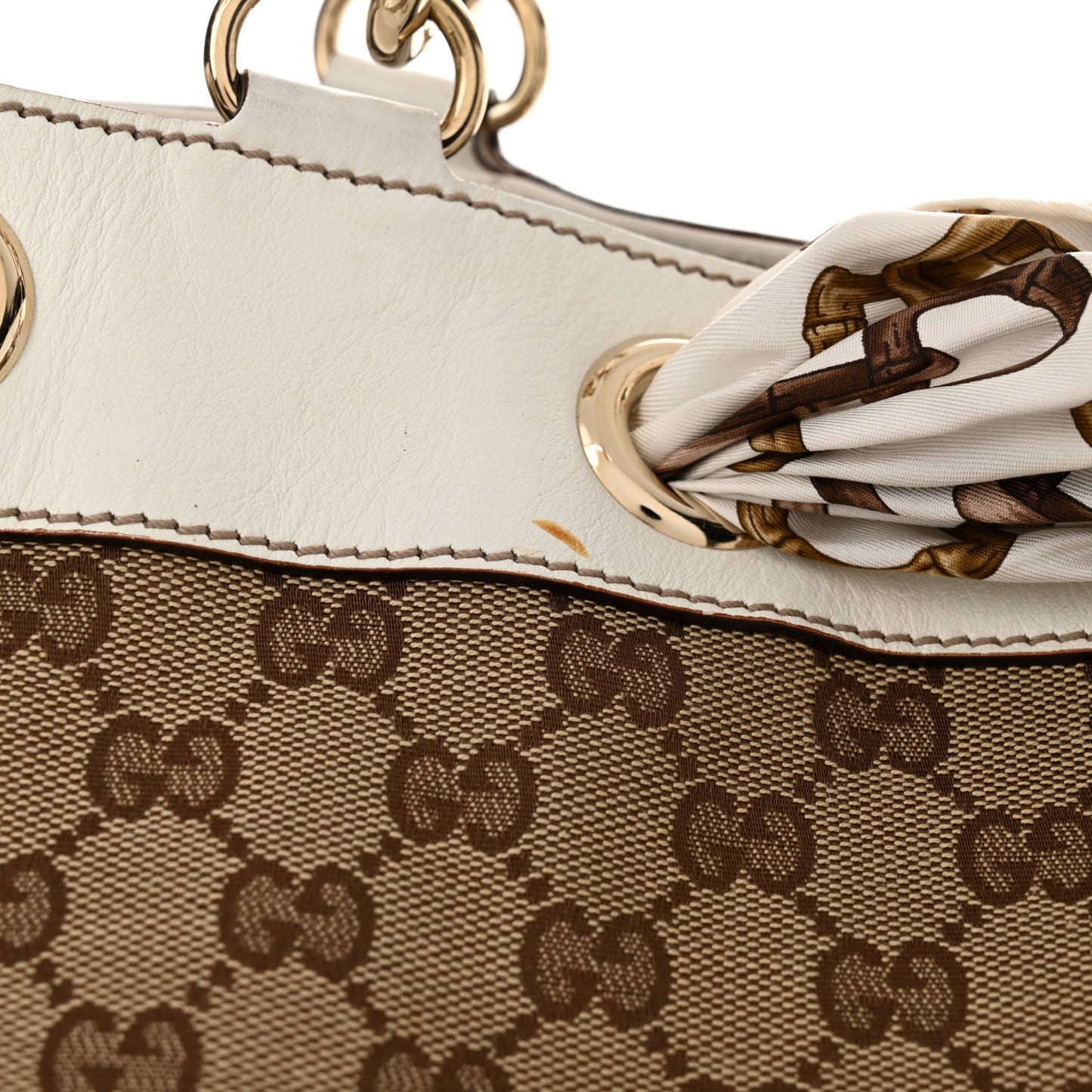 Monogram Large Positano Tote Off White