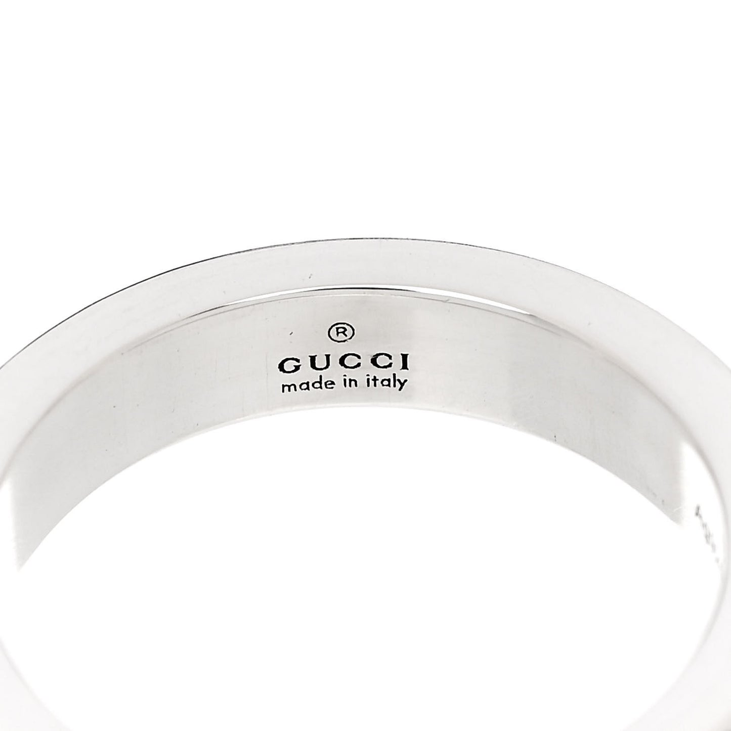 Sterling Silver 4mm GucciGhost Hamlet Skull Narrow Ring 50 5.5