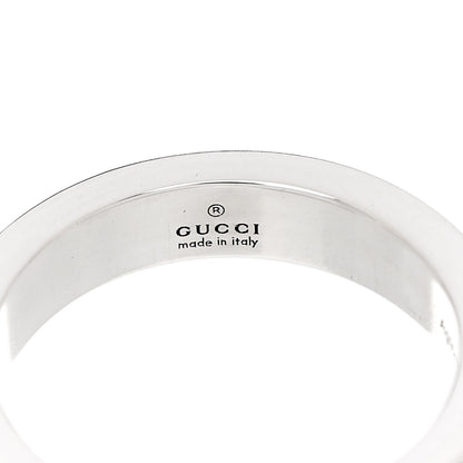 Gucci Sterling Silver 4mm GucciGhost Hamlet Skull Narrow Ring 50 5.5 4 of 6