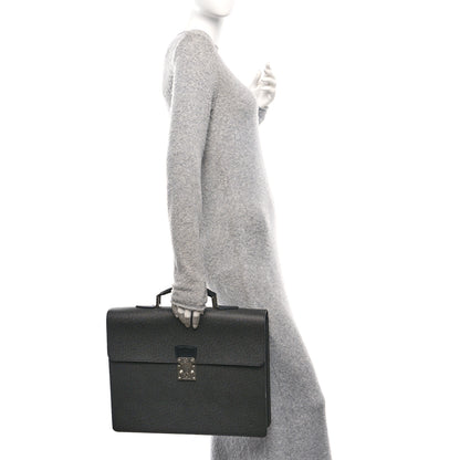 Louis Vuitton Taiga Neo Robusto 2 Compartment Briefcase Black 2 of 10