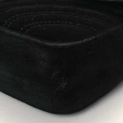 Gucci Velvet Matelasse Mini GG Marmont Shoulder Bag Black 11 of 11
