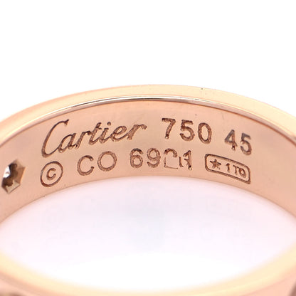 Cartier 18K Pink Gold Diamond 4mm LOVE Wedding Band Ring 45 3.5 4 of 4