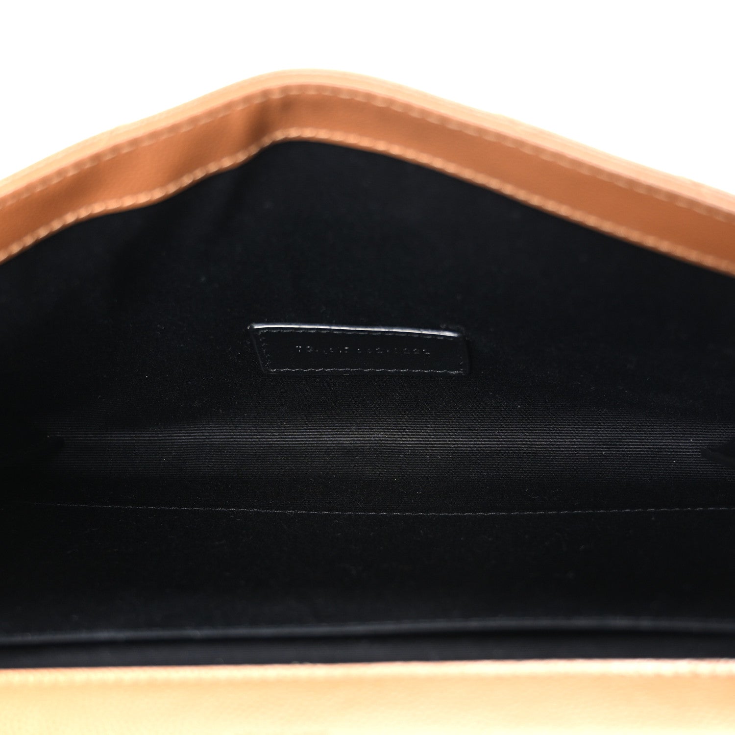 Saint Laurent Grain De Poudre Matelasse Chevron Monogram Cassandre Flap Pouch Natural Dark 5 of 8