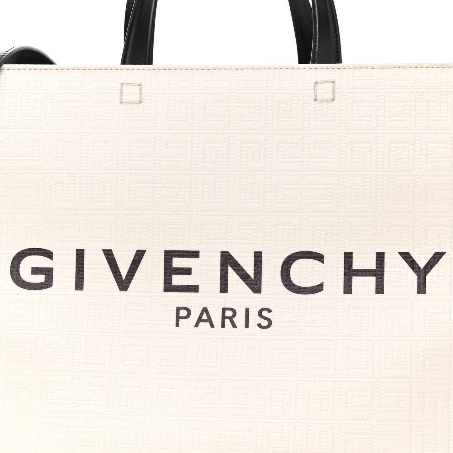 Canvas Logo 4G Embossed Medium Tote Beige Black