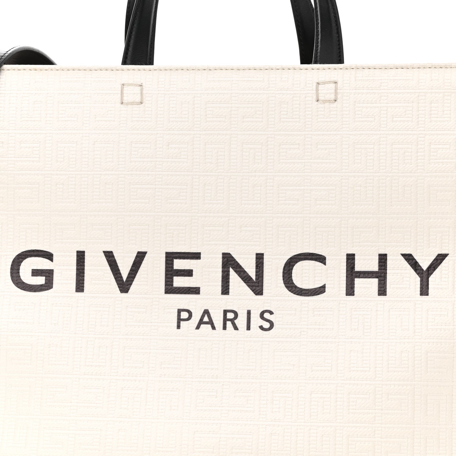 Givenchy Canvas Logo 4G Embossed Medium Tote Beige Black 8 of 11