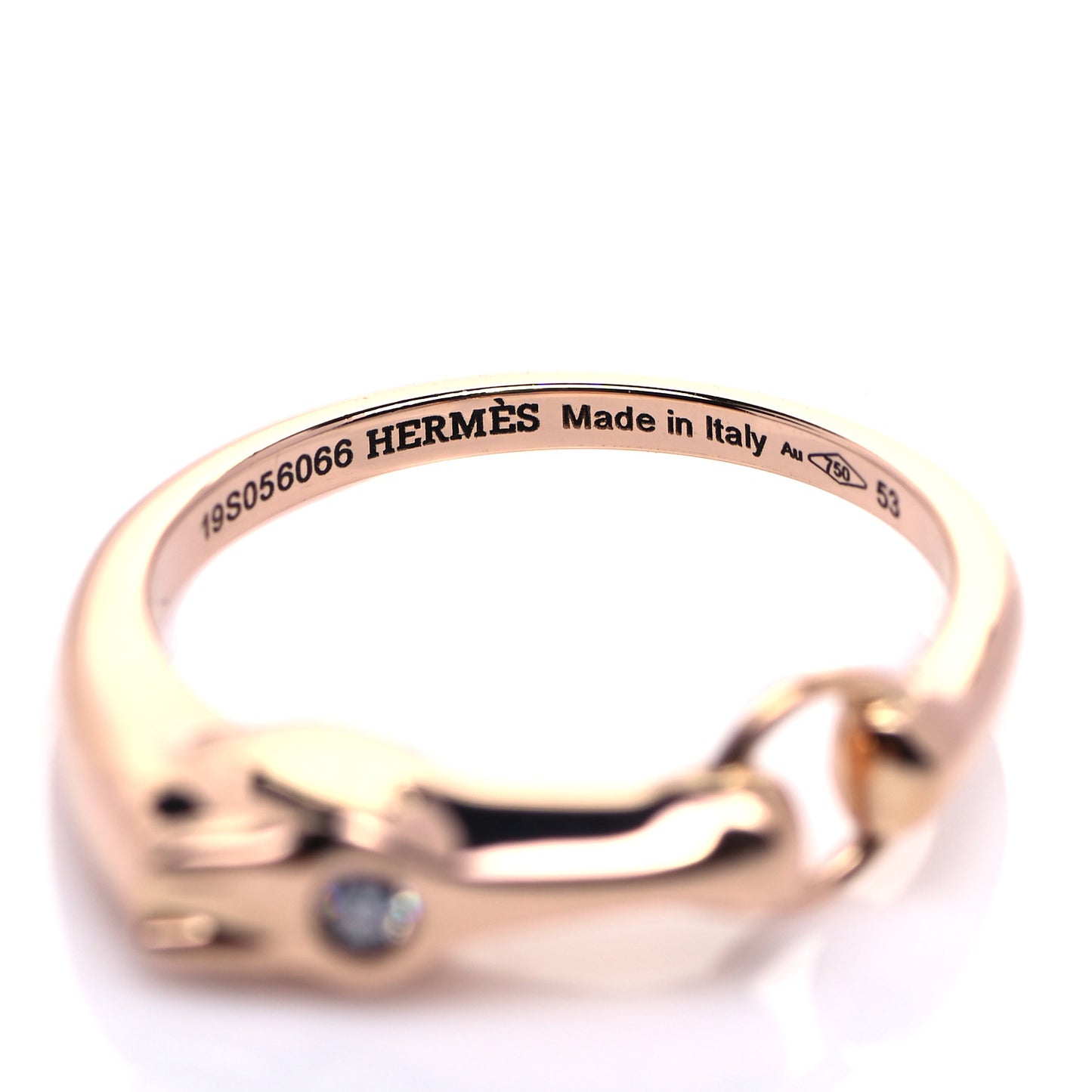 18K Rose Gold Diamond TPM Galop Ring 53 6.5