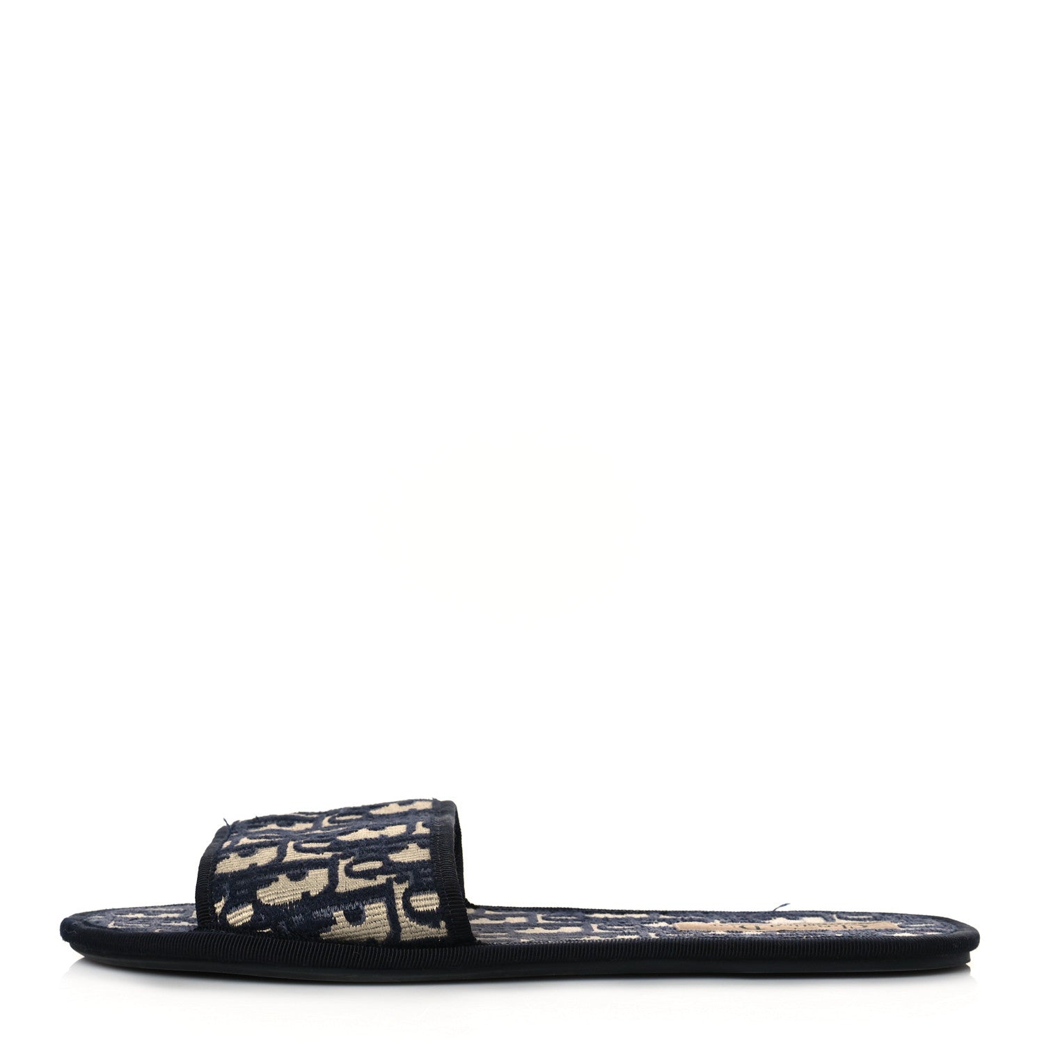 Christian Dior Velvet Oblique Chez Moi Sandal 39 Deep Blue 1 of 8