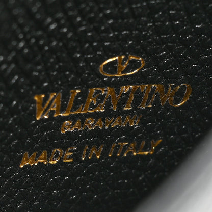 Valentino Garavani Grainy Calfskin VLogo Top Handle Wallet With Chain Black 6 of 8