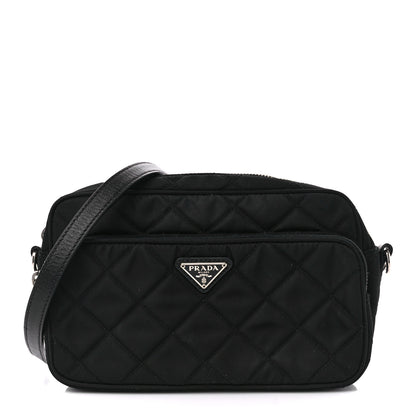 Prada Nylon Tessuto Impuntu Quilted Crossbody Bag Black 1 of 11