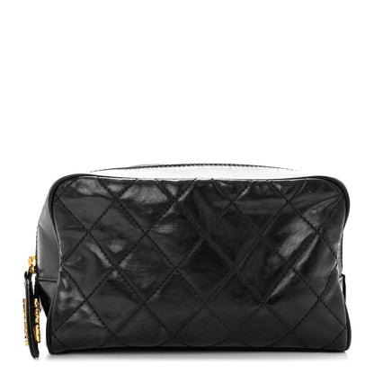 Chanel Lambskin Quilted Cosmetic Case Black 1 of 8