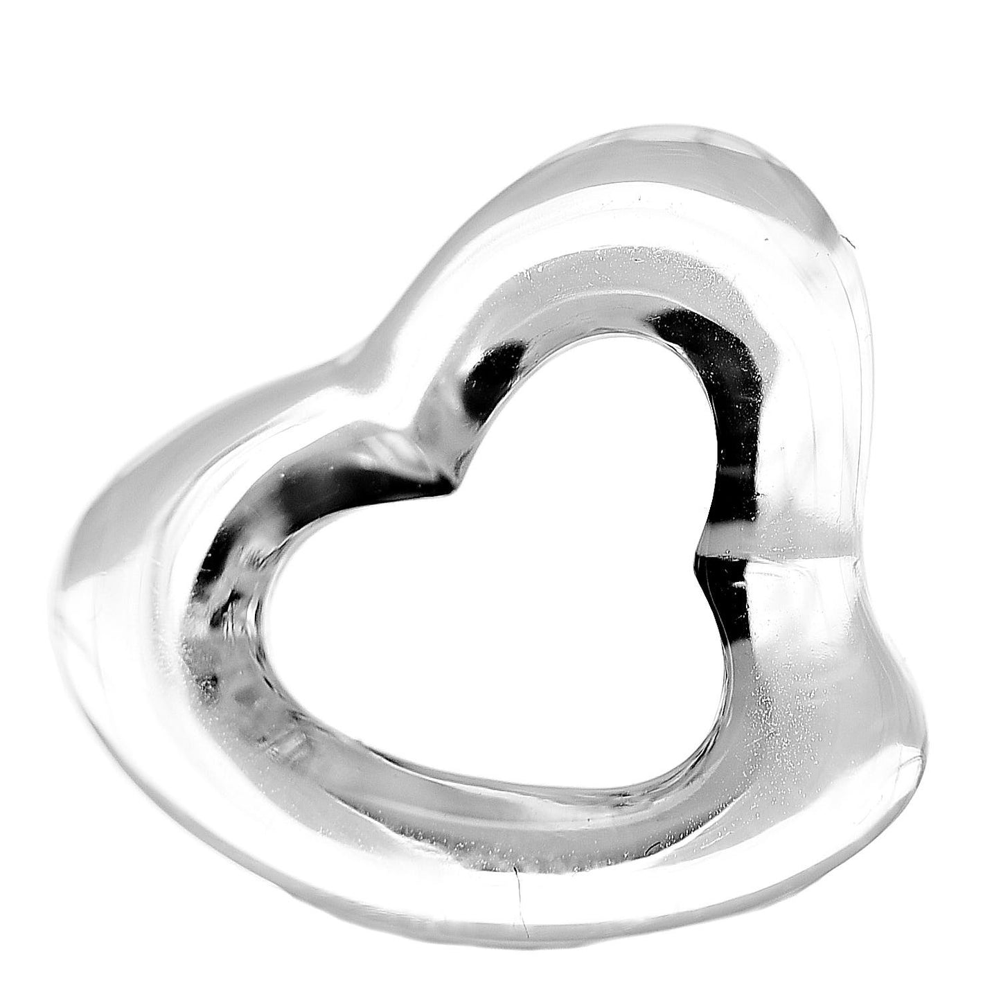 Rock Crystal Elsa Peretti Open Heart Pendant