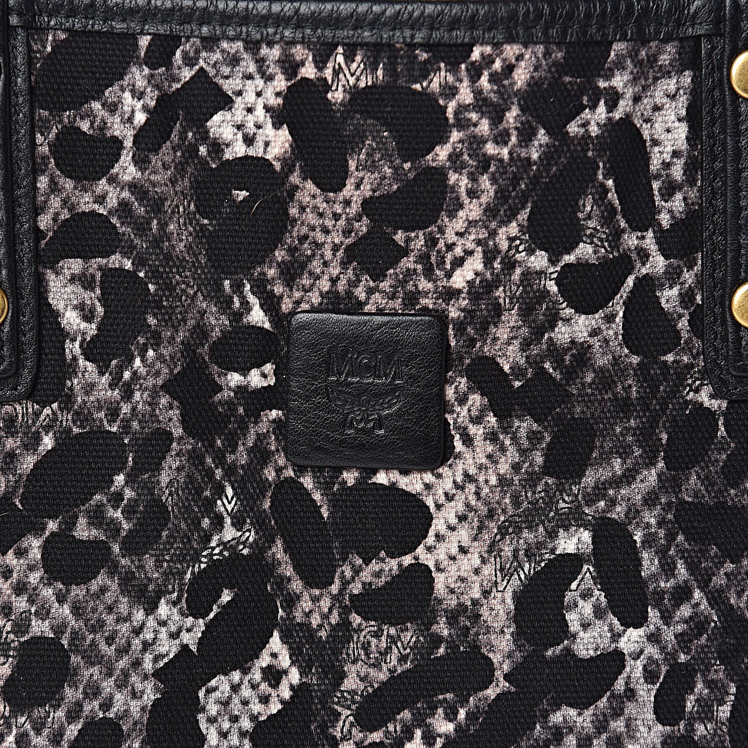 MCM Visetos Medium Project Reversible Shopper Tote Black 15 of 15