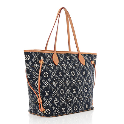 Louis Vuitton Jacquard Since 1854 Neverfull MM Blue 4 of 14
