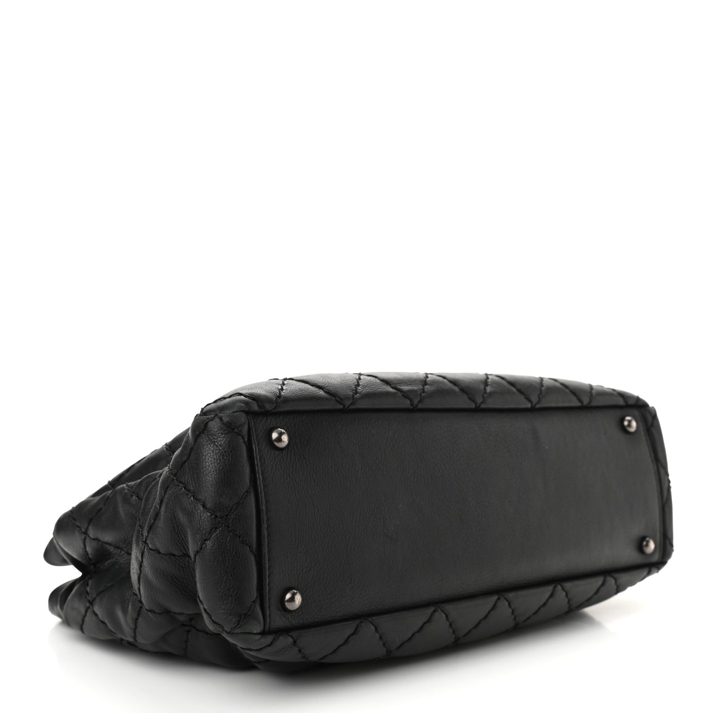 Calfskin Medium Stitch It Tote Black