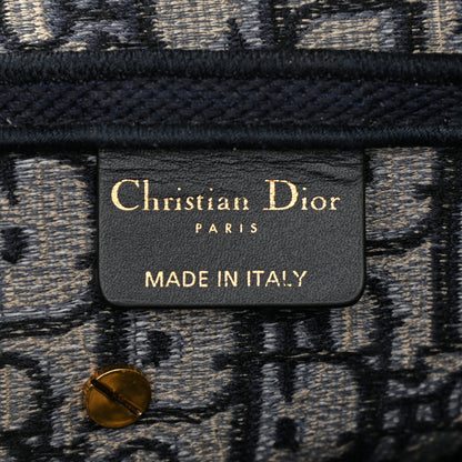 Christian Dior Oblique Embroidered Saddle Bag Blue 6 of 11
