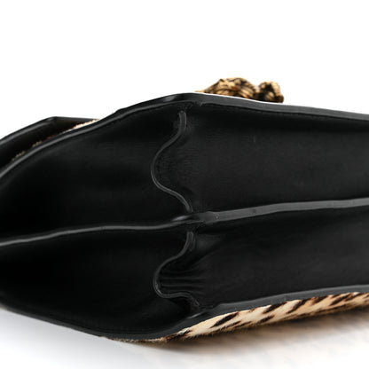 Gucci Calf Hair Calfskin Bamboo Web Leopard Print Medium Dionysus Top Handle Bag Natural Blue Agata Hibiscus Red 9 of 12