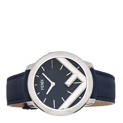 Fendi Stainless Steel Calfskin 40mm Run Away Quartz Watch Blue 2 of 5