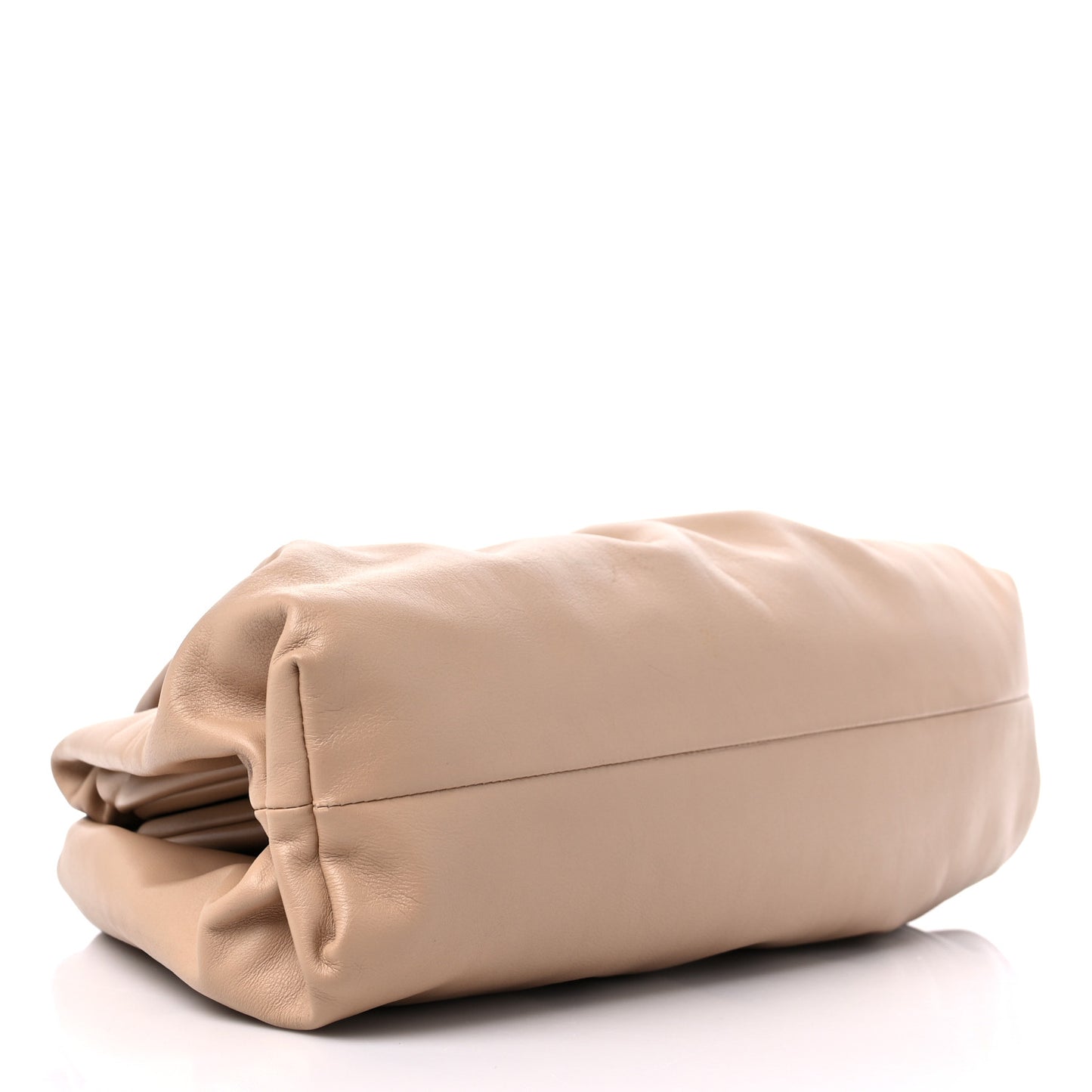 Smooth Butter Calf The Pouch Oversized Clutch Nude