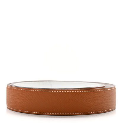 Hermes Swift Epsom 32mm Belt Strap 110 44 Gold White 2 of 4