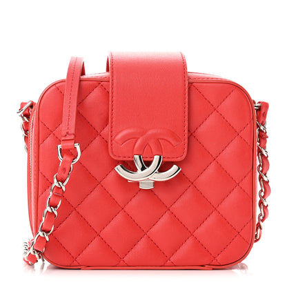 Chanel Lambskin Quilted Mini CC Box Camera Bag Red 1 of 14