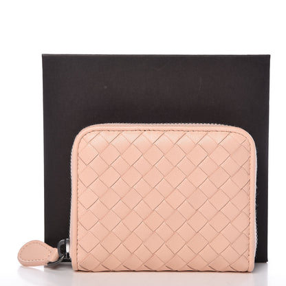 Bottega Veneta Nappa Intrecciato Zip Around Coin Purse Flamingo 8 of 8