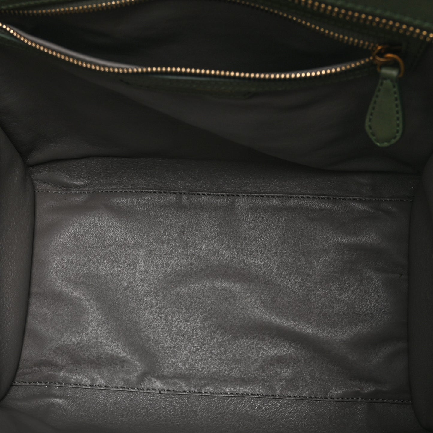 Smooth Calfskin Suede Mini Luggage Green